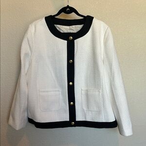 J. Crew White and Black Jacket